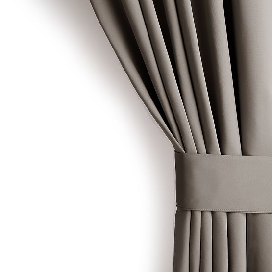 RESTILO Vorhang BLACKOUT Farbe Beige, Halterungsschärpe, klassischer Stil, Band, Material Blackout 1