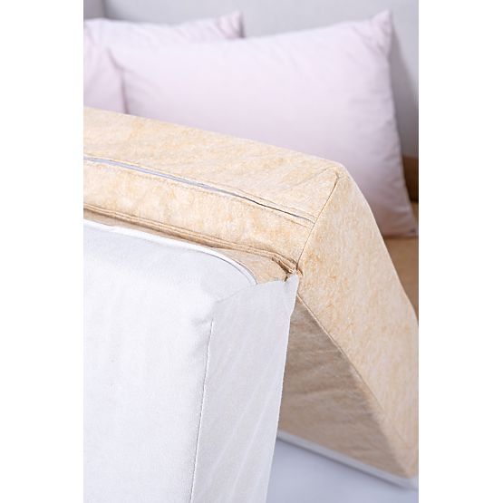 Ausziehbares Sofa Jack - Hellgrau / Puderrosa