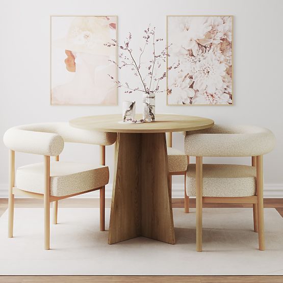 Runder Esstisch Merlo 100 cm, Eiche Cremona Torro