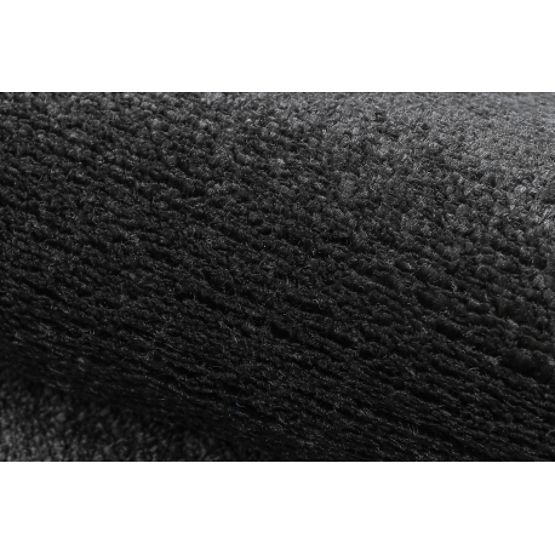 Runder Teppich SOFTY Einfarbig, Schwarz