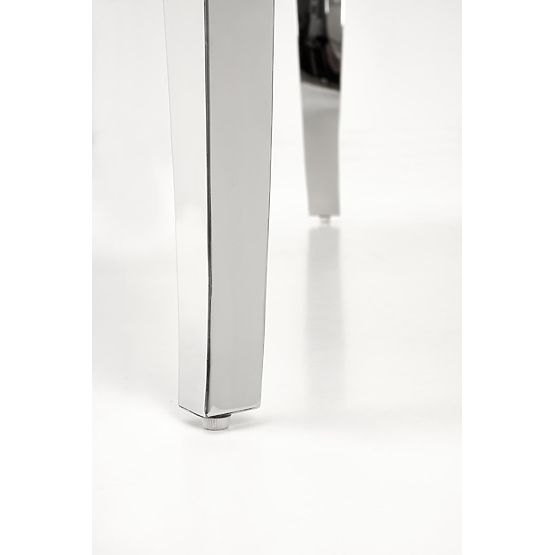 Runder Tisch REGINALD Platte - weißer Marmor, Beine - silber