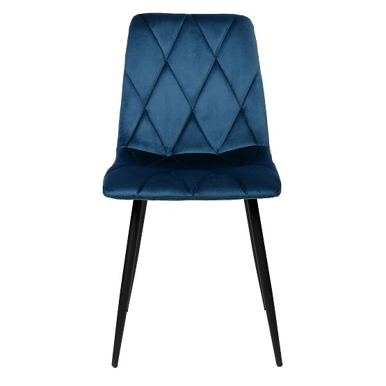 Samtgepolsterter Stuhl Madison blau Velvet