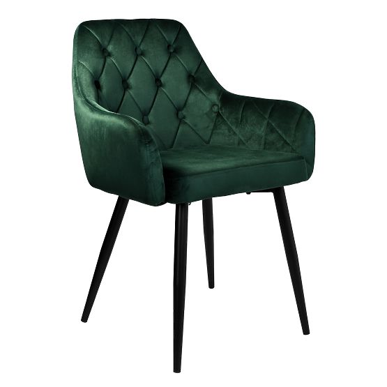 Samtstuhl ATLANTA VELVET dunkelgrün