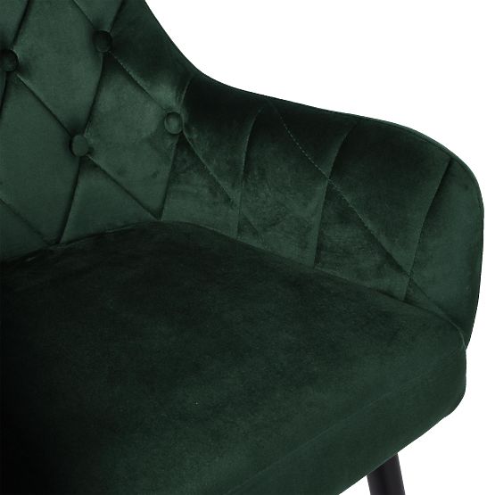Samtstuhl ATLANTA VELVET dunkelgrün