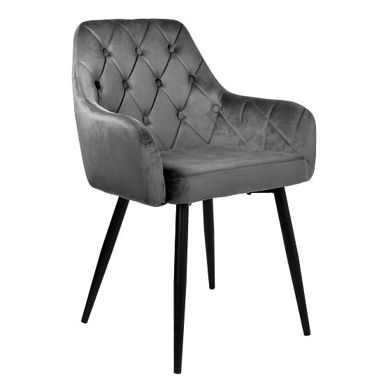 Samtstuhl ATLANTA VELVET graphit