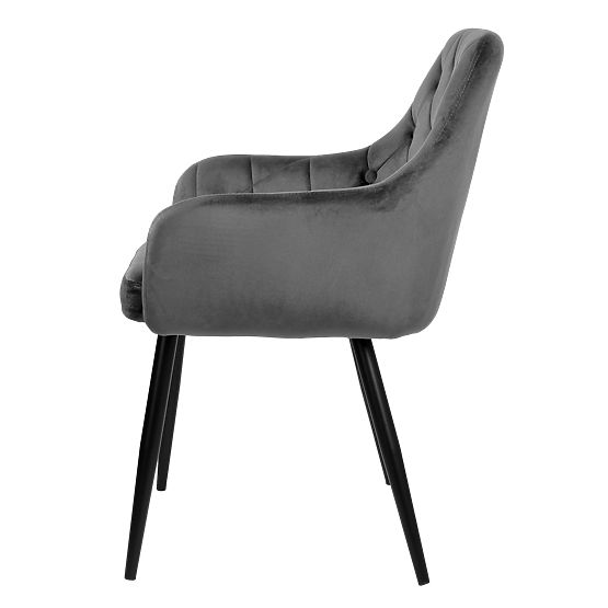 Samtstuhl ATLANTA VELVET graphit