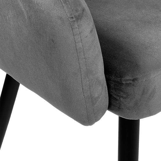 Samtstuhl ATLANTA VELVET graphit