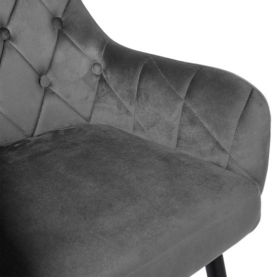 Samtstuhl ATLANTA VELVET graphit