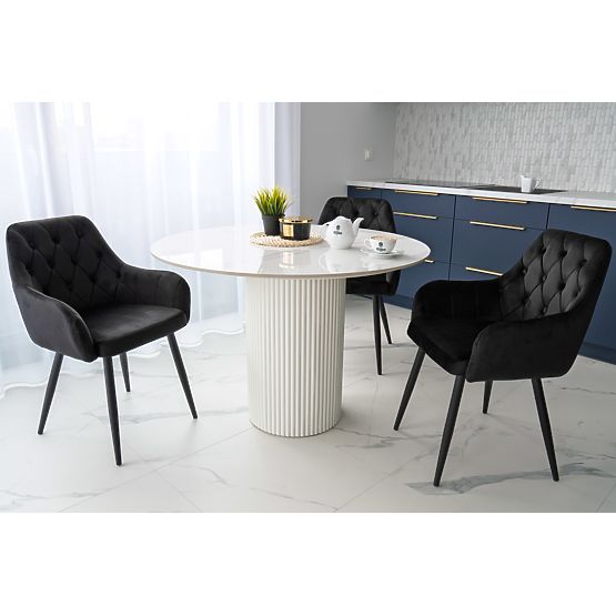 Samtstuhl ATLANTA VELVET schwarz