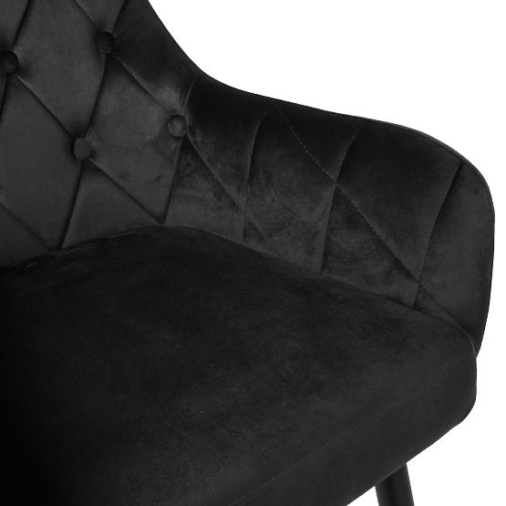 Samtstuhl ATLANTA VELVET schwarz