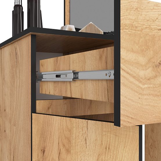 SCHMINKTISCH MIT SPIEGEL CLP P-2/SL LINKS PK EICHE CRAFT