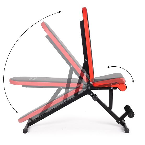 Schräge Hantelbank mit verstellbarer Rückenlehne