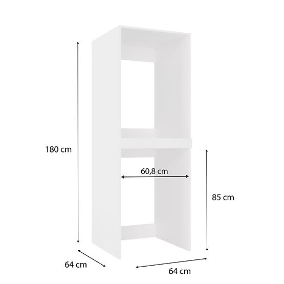 Schrank für Waschmaschine und Trockner POLA TWIN Weiß