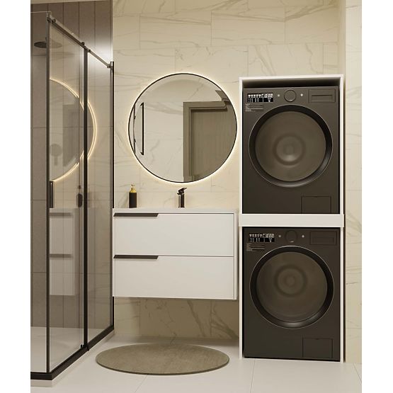 Schrank für Waschmaschine und Trockner POLA TWIN Weiß