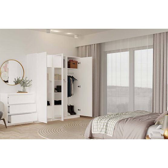 Schrank Malwa SD-50 mit Spiegel WEISS