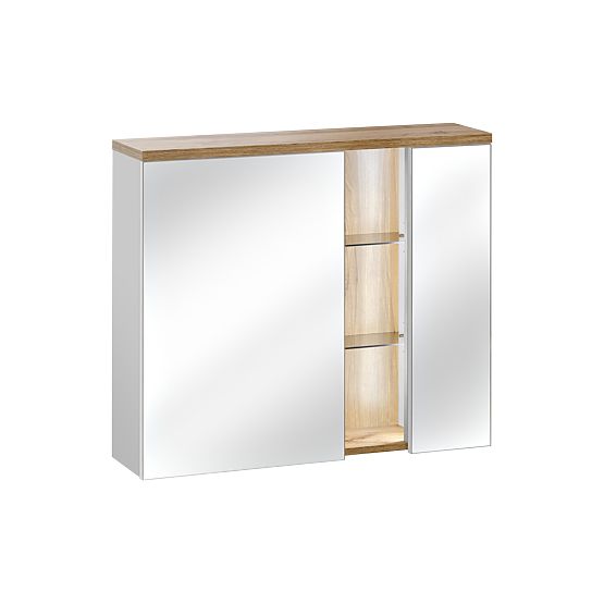 Schrank mit Spiegel 80 cm 2 Türen