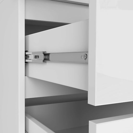 SCHRANK S90 2D 2SZ CLP PK WEISS GLANZ