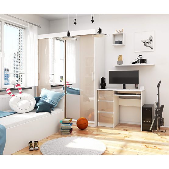 SCHREIBTISCH A-6 CLP CAPPUCCINO LINKSHÄNDER