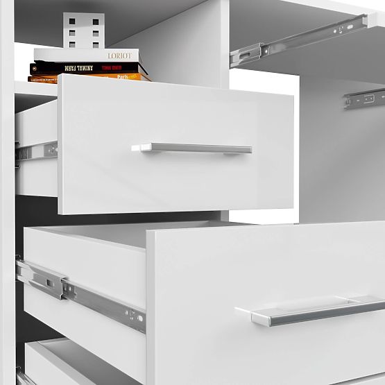 SCHREIBTISCH ANA PK WEISS / WEISS GLANZ