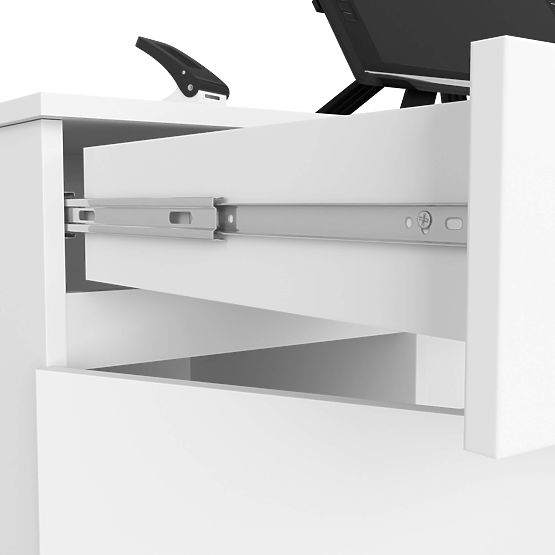 SCHREIBTISCH CLP A5 2D 2SZ WEISS