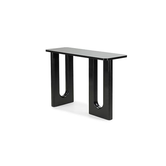 Schreibtisch/Konsole Lichi 120 cm, schwarz, Bögen