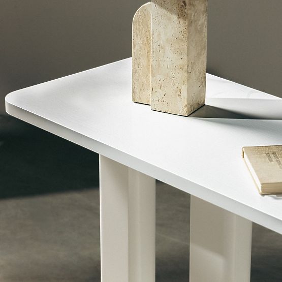 Schreibtisch/Konsole Lichi 120 cm, weiß, Bögen