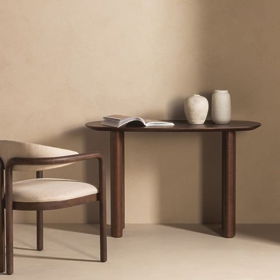 Schreibtisch/Konsole Oriento 120 cm, dunkle Eiche
