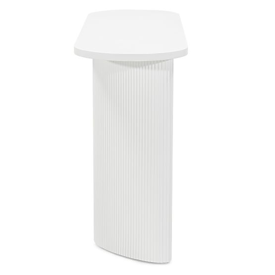 Schreibtisch/Konsole Pauline 140 cm, weiß, Lamellen