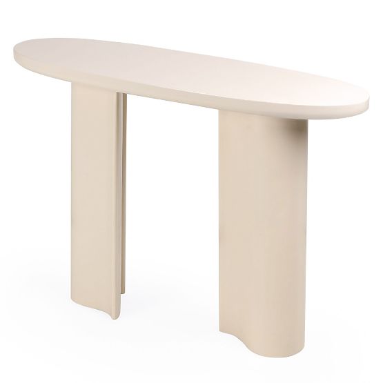 Schreibtisch/Konsole Puro 120 cm, hellbeige, glänzend