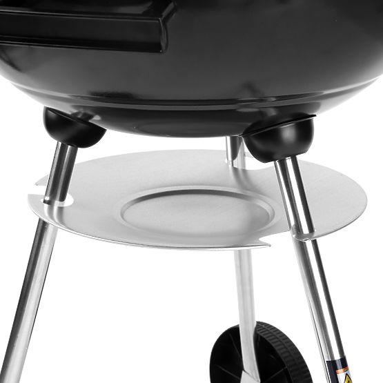 Schwarzer Gartenkohlegrill RUND