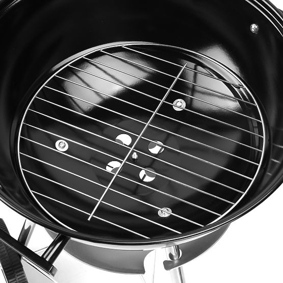 Schwarzer Gartenkohlegrill RUND