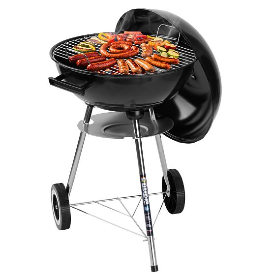 Schwarzer Gartenkohlegrill RUND