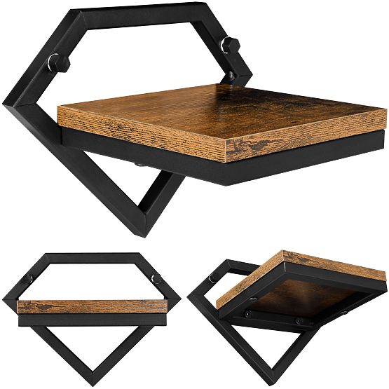 Schwarzer Metall-Wandblumentopf Doron Rustic Loft