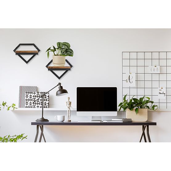 Schwarzer Metall-Wandblumentopf Doron Rustic Loft