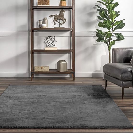 Seidenteppich Rabbit - Dunkelgrau