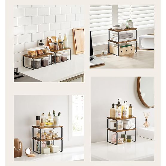 Set aus 2 Bambusregalen GINGER RUSTIC