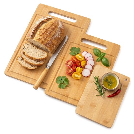 Set aus 3 Bambus-Schneidebrettern TAVOLA
