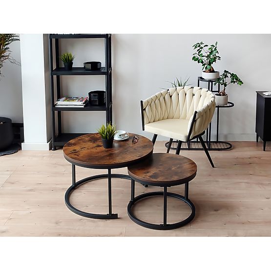 Set aus zwei Loft-Tischen Galen Rustic