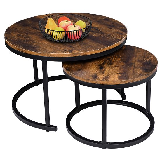Set aus zwei Loft-Tischen Galen Rustic