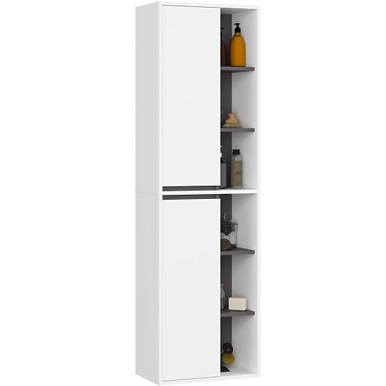 SET HÄNGENDER BADEZIMMERMÖBEL VAMI WEISS / GRAPHITGRAU