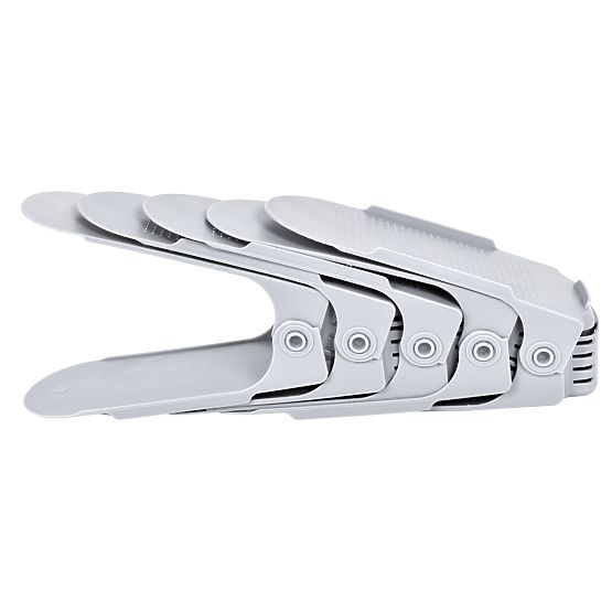 Set verstellbarer Schuhhalter 10 Stück grau