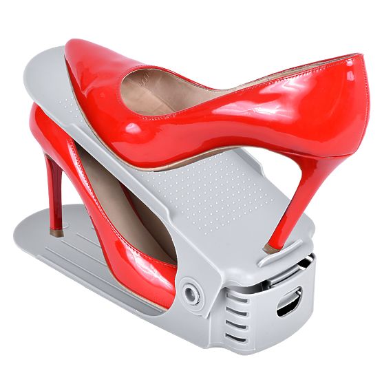 Set verstellbarer Schuhhalter 10 Stück grau