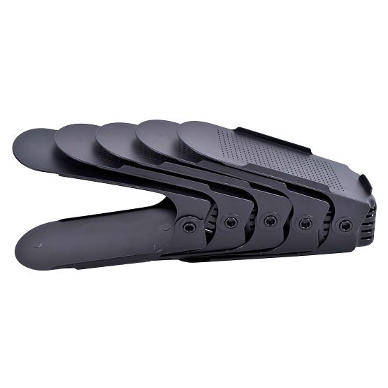 Set von 10 verstellbaren Schuhhaltern schwarz