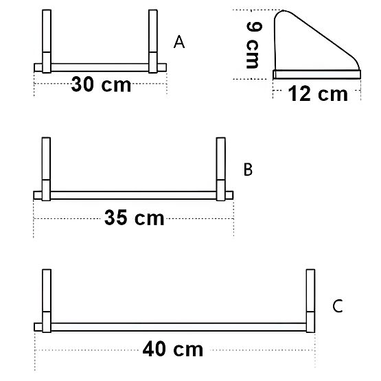 Set von 3 Loftregalen SIRIN Craft