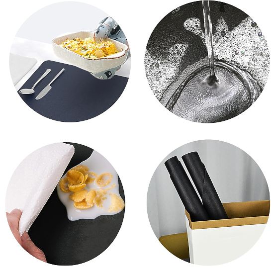 Set von 8 Tischunterlagen TRIVAL BLACK