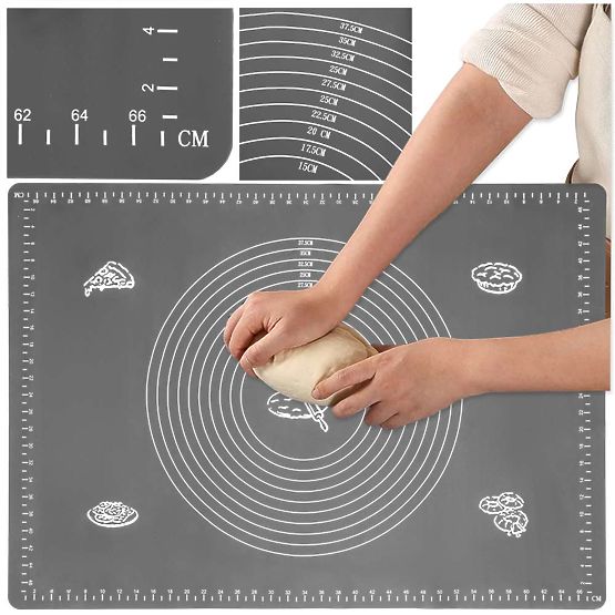 Silikon-Arbeitsplatte SELMA graphit 70x50 cm