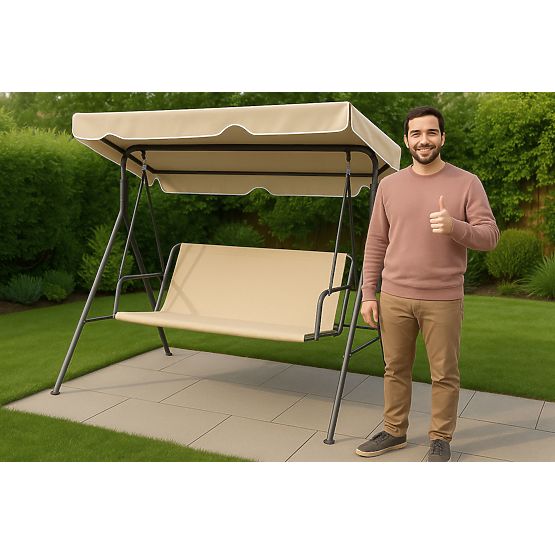Sitzkissen für Gartenschaukel 127x100 cm beige MultiGarden