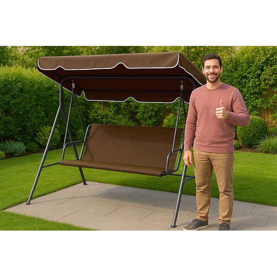 Sitzkissen für Gartenschaukel 127x100 cm braun MultiGarden