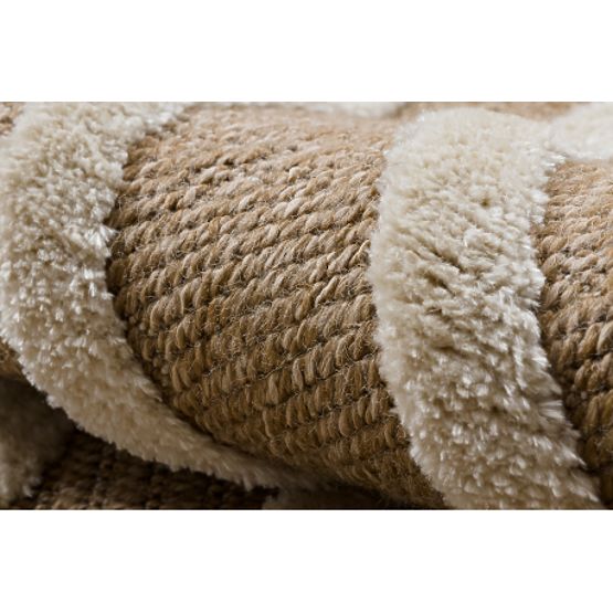 SPARK 0688A beige / creme Teppich - Geometrisch, Sisal, Strukturiert