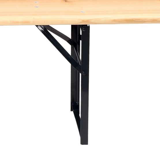 Stahl-Holz-Set LAGER: Tisch + 2 Bänke 220 cm